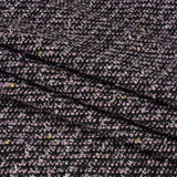 Light Pink, Black and Silver Metallic Fringe Acrylic Boucle Woven