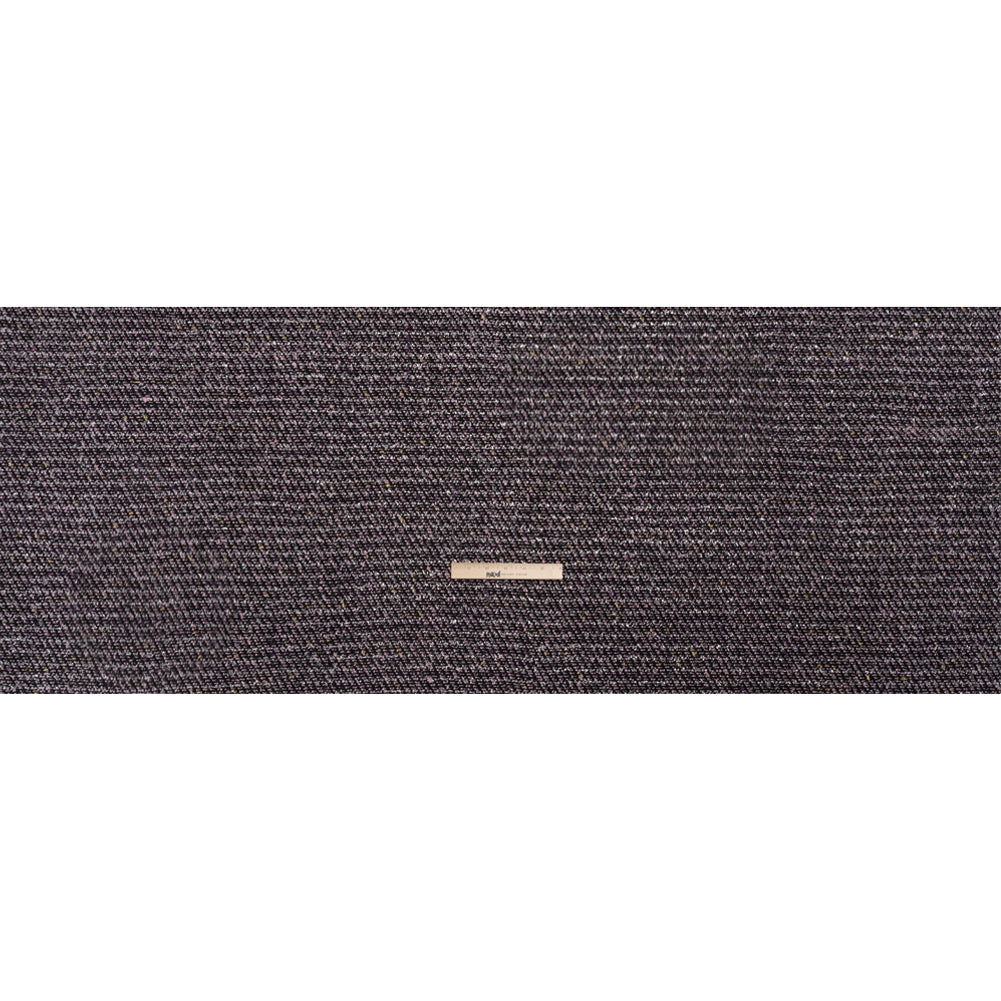 Light Pink, Black and Silver Metallic Fringe Acrylic Boucle Woven