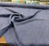 Highland Blue 100 Percent Belgian Linen Fabric - Blue, Woven, 54" Width (1 Yard)