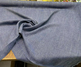 Highland Blue 100 Percent Belgian Linen Fabric - Blue, Woven, 54" Width (1 Yard)
