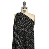 Black, White and Gold Boucle Striped Acrylic Tweed