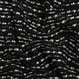 Black, White and Gold Boucle Striped Acrylic Tweed