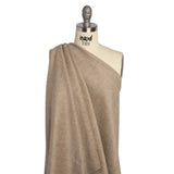 Dark Beige and Cream Herringbone Brushed Wool Blend Twill Coating
