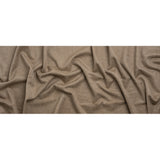 Dark Beige and Cream Herringbone Brushed Wool Blend Twill Coating