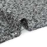 Black and White Tweedy Wool Blend Boucle