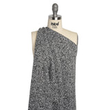 Black and White Tweedy Wool Blend Boucle