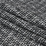 Black and White Acrylic and Polyester Boucle Tweed