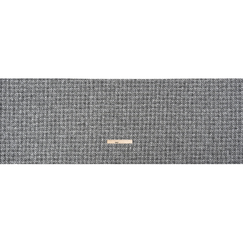 Black and White Acrylic and Polyester Boucle Tweed