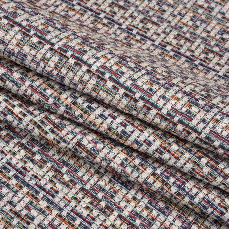 White and Rainbow Acrylic Tweed