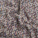 White and Rainbow Acrylic Tweed