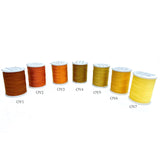 200 Yards Durable Polyester Thread Orange or Yellow Small Size for Fabric Projects