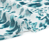 Sapphire and White Cheetah Spots Polyester Stretch Mesh