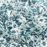Sapphire and White Cheetah Spots Polyester Stretch Mesh
