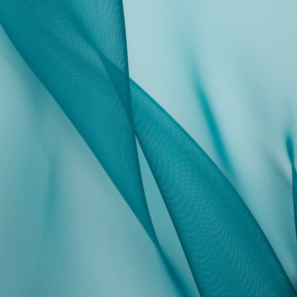 Stiff Mesh-Like Polyester Organza - Dark Teal - Iris Collection