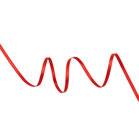 Satin Ribbon Double Faced - 0.125" - Red