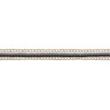 Woven Trim with Lace Borders - 0.5" - Gray and Black Gradient and Cream Chains