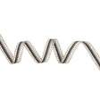 Woven Trim with Lace Borders - 0.5" - Gray and Black Gradient and Cream Chains