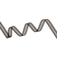 Crisp Bobbin Lace Trim - 0.5" - Brown Latticework