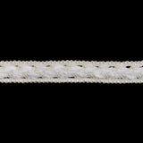 Chenille Gimp Braid Trim - 0.75" - White and Off White Wavy Weave