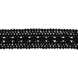Gimp Braided Trim - 1.5" - Black Chains and Twists