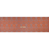 Gems and Doves Jacquard Lining - Orange and Aqua Bi-Color