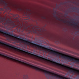 Dragons Jacquard Lining - Wine and Blue Bi-Color