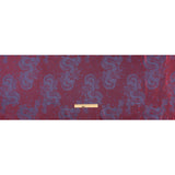 Dragons Jacquard Lining - Wine and Blue Bi-Color