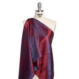 Dragons Jacquard Lining - Wine and Blue Bi-Color