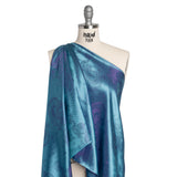 Dragons Jacquard Lining - Aqua and Purple Bi-Color