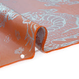 Dragons Jacquard Lining - Orange and Aqua Bi-Color