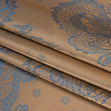 Dragons Jacquard Lining - Blue and Beige Bi-Color - Thalia Collection