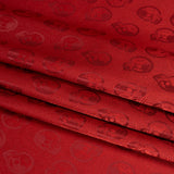 Skulls Jacquard Lining - Red and Maroon Bi-Color
