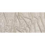 Two-Tone Flippable Baby Sequins on Mesh - Pale Beige and Silver - Deadstock