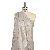 Two-Tone Flippable Baby Sequins on Mesh - Pale Beige and Silver - Deadstock