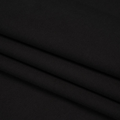 Stretch Rayon Blend Ponte Knit - Black - Deadstock