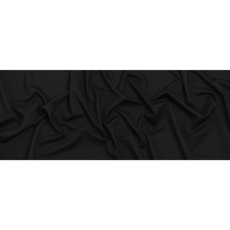 Stretch Rayon Blend Ponte Knit - Black - Deadstock