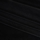 Stretch Polyester Velour - Black - Deadstock