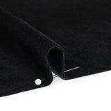 Stretch Polyester Velour - Black - Deadstock