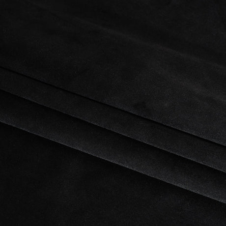 Polyester Velvet - Black - Deadstock