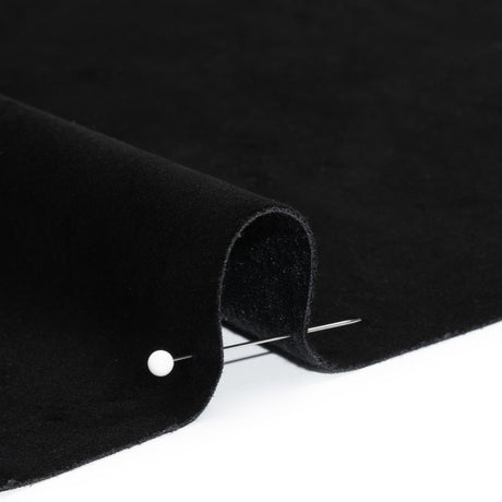 Polyester Velvet - Black - Deadstock