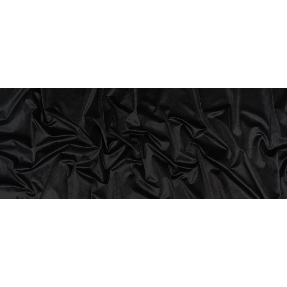 Polyester Velvet - Black - Deadstock