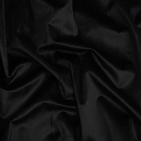 Polyester Velvet - Black - Deadstock