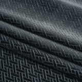 Embossed Polyester Velvet - Gray Woven Lattice - Deadstock