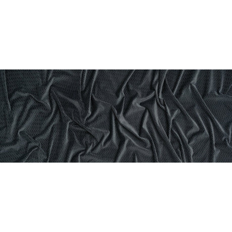 Embossed Polyester Velvet - Gray Woven Lattice - Deadstock