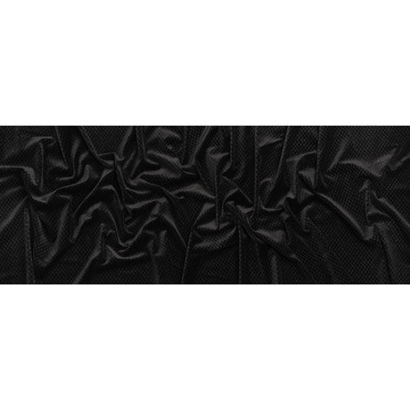 Embossed Polyester Velvet - Black Bead and Reel - Deadstock