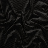 Embossed Polyester Velvet - Black Bead and Reel - Deadstock