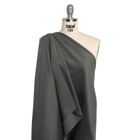 Coolmax Poly Cotton Corduroy, Moisture Wicking - Gray Cobble - Deadstock