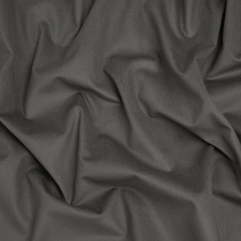 Coolmax Poly Cotton Corduroy, Moisture Wicking - Gray Cobble - Deadstock
