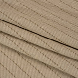 Brushed Wool Blend Twill - Beige and Brown Chalk Stripes - Deadstock