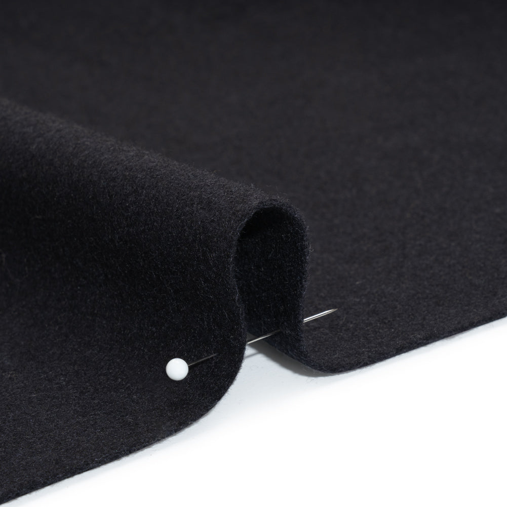 Brushed Wool Blend Coating - Dark Cool Gray - Deadstock